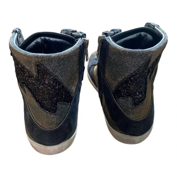 Zadig & Voltaire High Flash Shift Sparkle Leather Sneakers High T…​​​ - Picture 10 of 15